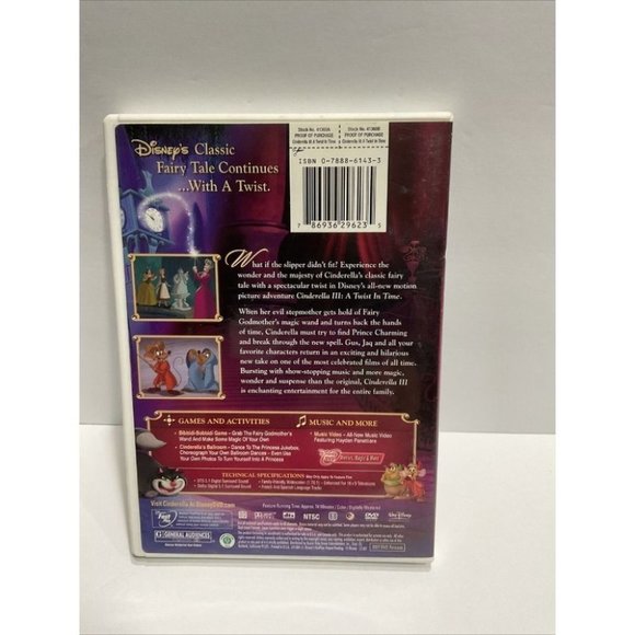 Disney Cinderella III: A Twist in Time (DVD, 2007) - Picture 4 of 11